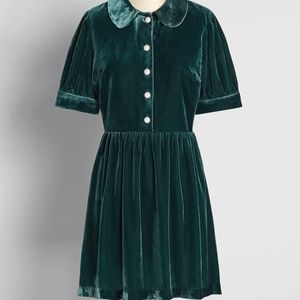 Modcloth Lavishly Laudable Velvet Mini Dress - NEW with tags - 8